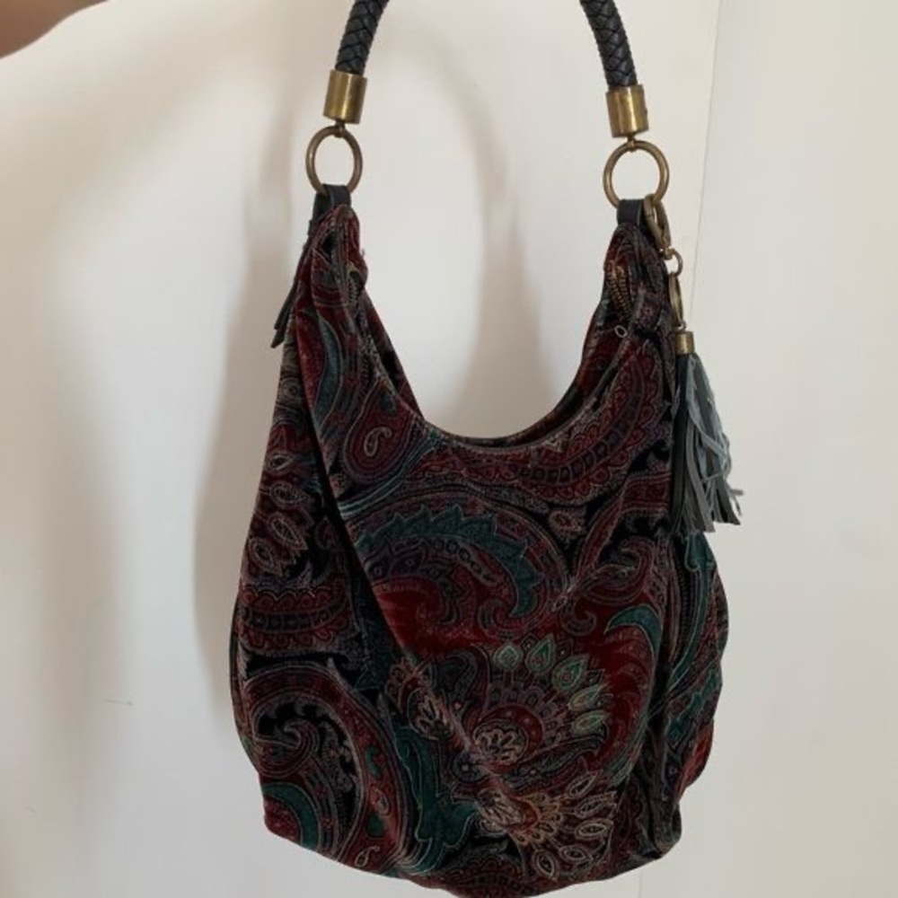 Nine West Paisley Velvet Hobo Bag - Picture 10 of 11